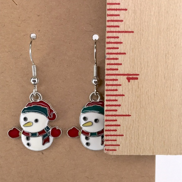 Festive Snowman Earrings - Picture 2 of 2